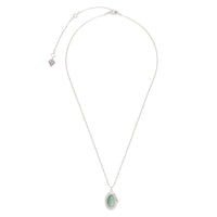 Aura Amazonite Silver Locket Necklace| Wanderlust + Co 