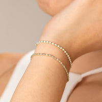 Labradorite Gemstone Gold Beaded Sliding Bracelet | Wanderlust + Co 