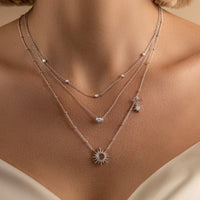 Multi Brilliant Bezel 925 Sterling Silver Necklace | Wanderlust + Co