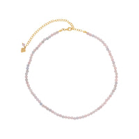 Beryl 4mm Moonstone Gold Beaded Necklace | Wanderlust + Co 