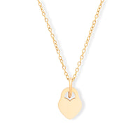 Engravable Heart Gold Necklace | Wanderlust + Co