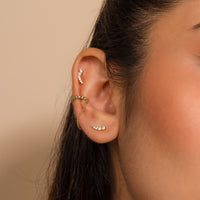 Diamante Crawler 14K Gold Vermeil Stud Earrings | Wanderlust + Co 