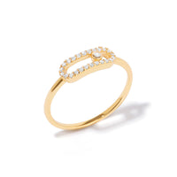 Connect Pave 14K Gold Vermeil Ring