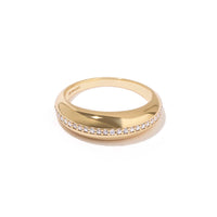 Dome Pave 14K Gold Vermeil Ring | Wanderlust + Co 