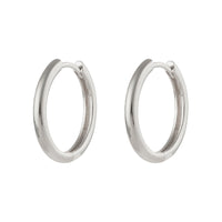 Classic Silver 17mm Hoop Earrings | Wanderlust + Co