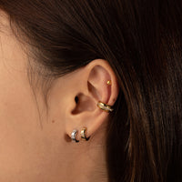 Constellation Silver 7mm Baby Huggie Earrings | Wanderlust + Co 