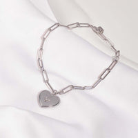 Heart Silver Locket Bracelet | Wanderlust + Co 