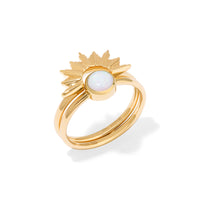 Sunseeker Horizon 14K Gold Vermeil Ring Set | Wanderlust + Co