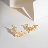 Sunseeker Horizon Gold Stud Earrings | Wanderlust + Co