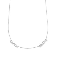 Sterling Silver Double Name Necklace with Classic Box Chain | Wanderlust + Co