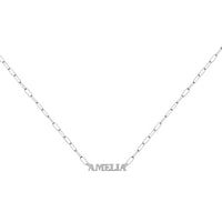 Sterling Silver Nameplate Necklace With Chain Link | Wanderlust + Co