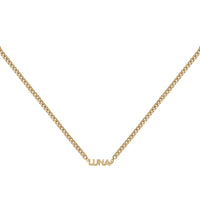 18K Gold Vermeil Nameplate Necklace With XL Curb Chain | Wanderlust + Co