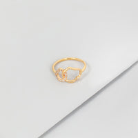 Infinity Link Pave 14K Gold Vermeil Ring | Wanderlust + Co