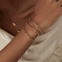 Multi Link Anchor 14K Gold Vermeil Chain Bracelet | Wanderlust + Co
