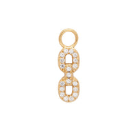 Pave Gold Curb Chain Charm | Wanderlust + Co