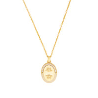 Bee Pave Ivory & Gold Necklace | Wanderlust + Co