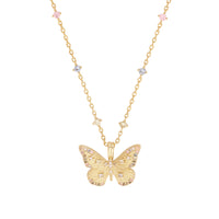 Butterfly Rainbow & Gold Necklace | Wanderlust + Co