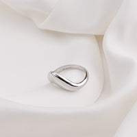 Curve 925 Sterling Silver Dome Ring  | Wanderlust + Co