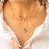 Heart Mother Of Pearl Gold Locket Necklace | Wanderlust + Co