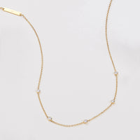 Multi Brilliant Bezel 14K Gold Vermeil Necklace | Wanderlust + Co