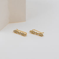 Aurora Pave Gold Crawler Earrings | Wanderlust + Co