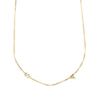18K Gold Vermeil Double Initial Necklace With Classic Box Chain | Wanderlust + Co