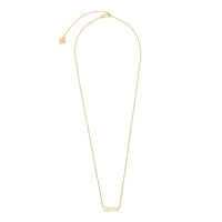 Solid Yellow Gold Nameplate Necklace With Standard Chain | Wanderlust + Co