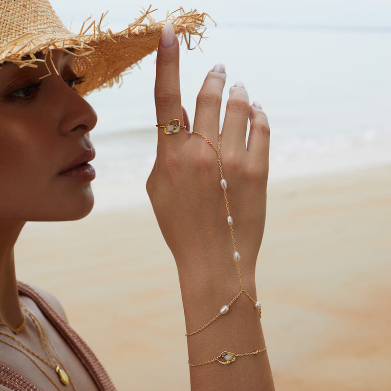 Delicate Slave Bracelet Ring, Gold Hand Chain Bracelet,, 57% OFF