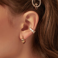 Aurelia Gold 8mm Hinged Huggie Earrings | Wanderlust + Co