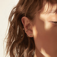 Pave Drop Chain Gold Earrings | Wanderlust + Co