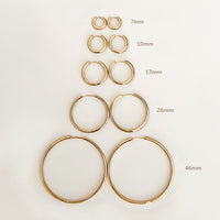 Classic Pave Gold 17mm Hoop Earrings